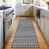 Washable Boho Geometric Rug Non Slip Low Pile Rug Soft Throw Floor Cover Foldable Indoor Carpet for Living Room Bedroom Playroom Nursery - 2 of 4