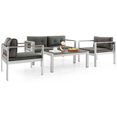 Tangkula 4 pieces patio furniture set conversation set patio furniture outdoor conversation set