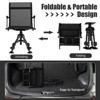 Gymax 360 Degree Swivel Camping Chair Foldable Portable Mesh Seat w/ Adjustable Seat Height Telescopic Legs Duck Feet Backrest & Padded Armrest - 4 of 4