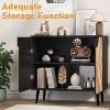 31.5" Modern Freestanding Storage Accent Cabinet,Buffet Cupboard with Door Panels,Wood-Finished Sideboard for Dining Room or Entryway - 4 of 4
