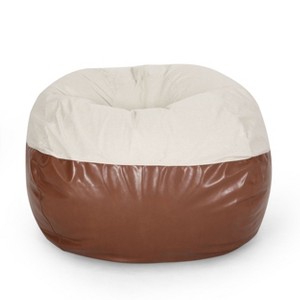 Sapphtopaz Round Bean Bag Chair with Foam Filling,Soft Bean Bag for Adults & Kids,Cozy Beanbag Chair for Living Room - 1 of 4