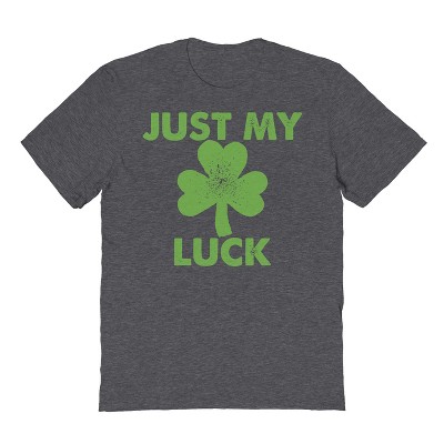 Rerun Island Men's Just My Luck Short Sleeve Graphic Cotton T-Shirt