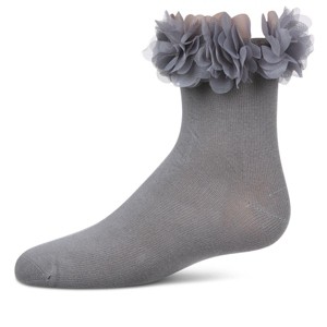 Memoi Girls' Floral Halo Cotton Anklet Socks - 1 of 4