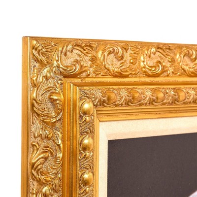 Ornate Gold Framed Girl with a Pearl Earring Canvas Print