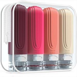 6oz Toiletry Bag Large Travel Bottles for Toiletries, BPA Free Leak Proof Tubs Refillable Liquid Traveler Accessories - 1 of 4