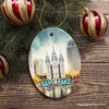 Salt Lake Vintage Ceramic Ornament, Utah Temple Souvenir Christmas Decoration| OrnamentallyYou - 4 of 4