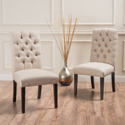 Dining Chairs Set Of 2, High Backrest Seat, Modern Cushions Side Chairs, Comfortable Kitchen Armless Chairs For Dining Room