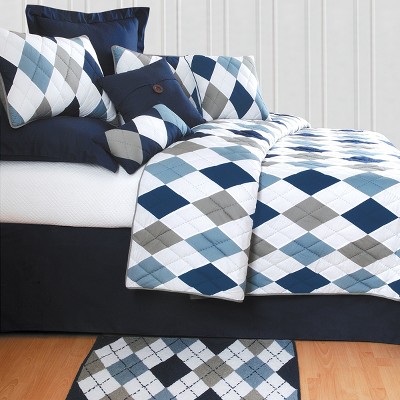 C&F Home 20" x 26" Argyle Blue Standard Sham