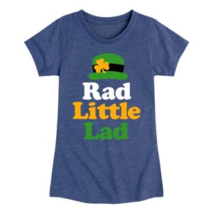 Girls' - Instant Message - St. Patrick's Day Rad Little Lad Fitted Short Sleeve Graphic T-Shirt - 1 of 4