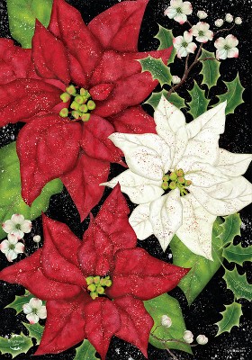 thumbnail image 2 of Briarwood Lane Poinsettia Christmas House Flag - 28x40 Inch, Polyester, Multicolor 2 of 4