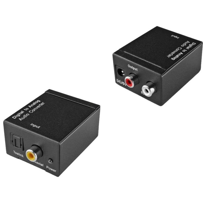 Sanoxy Digital Optical Coax Coaxial Toslink to Analog Audio Converter Adapter 3.5mm L/R, 3 of 7