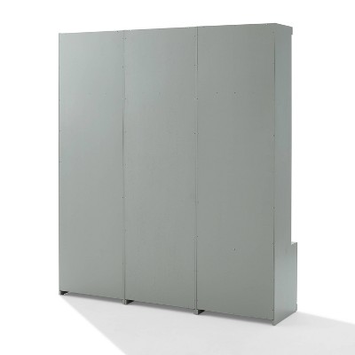 Harper Gray 3-Piece Hall Tree Entryway Set with Storage Drawers