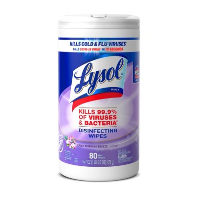 Lysol Early Morning Breeze Disinfecting Wipes - 80ct