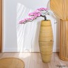 Uniquewise Bamboo Cylinder Shaped Floor Vase - Handcrafted Tall Decorative Vase - Ideal for Dining Room, Living Room, and Entryway - 2 of 4