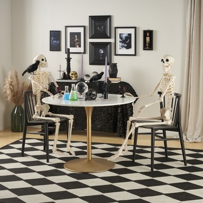 Positano Black and White Diamond 8' x 10' Outdoor Rug