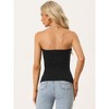 INSPIRE CHIC Women's Knit Twist Knot Front Off Shoulder Strapless Bandeau Top - 4 of 4