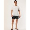 Lars Amadeus Men's Summer Beach Solid Color Mesh Lining Drawstring Waist Swim Shorts - 3 of 4