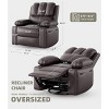 Electric Power Recliner Chair with Heat and Massage, Cup Holders, Wide 22" Rocking Recliner for Living Room - 3 of 4