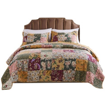 Greenland Home Fashion Antique Chic Quilt & Sham Set 2-Piece, Multicolor - Twin