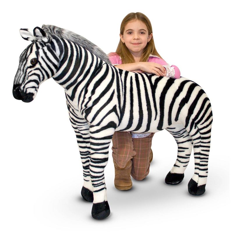 Melissa &#38; Doug Giant Striped Zebra - Lifelike Stuffed Animal (nearly 3 feet tall), 6 of 14