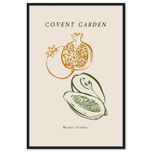 Art Remedy Covent Garden Organic Fruits Minimalistic Botanical and Floral Art Prints Framed - 1 of 4