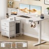 WOWLIVE 47-55'' Electric Standing Desk with 3 Drawers, Height Adjustable Gaming Desk with Cup Holder, Storage Computer Desk for Home Office - 2 of 4