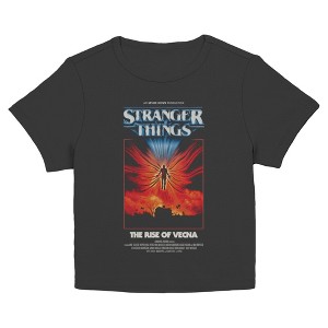 Juniors Stranger Things 8 Bits Pixel Retro Classic Logo Print T Shirt - 1 of 4