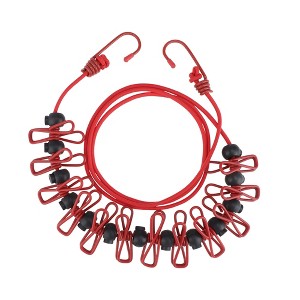Unique Bargains with Metal Clips*12 & Windproof Beads*13 Clothesline 1 Pc - 1 of 4