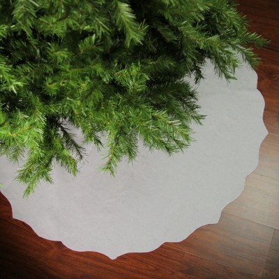 Northlight 48" White Scalloped Edge Christmas Tree Skirt