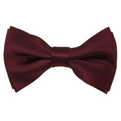 Young Boy's Solid Color 1.5 W And 4 L Inch Pre-Tied adjustable Bow Ties
