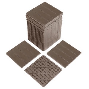 VINGLI Interlocking Deck Tiles, Anti-Slip Plastic Tiles for All Weather, Outdoor Flooring for Patio, Poolside, 27 Pcs 11.8"x11.8" - 1 of 4