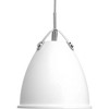 Progress Lighting Tre 1-Light Mini-Pendant, Steel, White, Parchment-Finish Glass Shade - 2 of 3