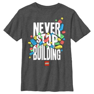 Jordbær Tulipaner Hukommelse Boy's Lego® Never Stop Building T-shirt - Charcoal Heather - Medium : Target