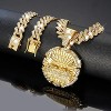 Unisex Hip Hop Cuban Chain - Iced Out Rhinestone Pendant Necklace - 4 of 4