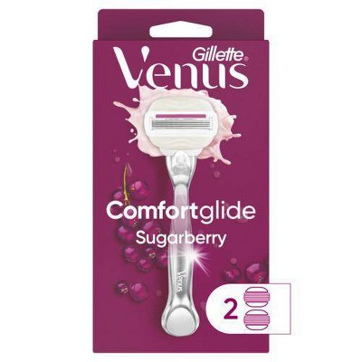 Venus ComfortGlide with Olay Women's Razor + 2 Razor Blade Refills Sugarberry - 3ct