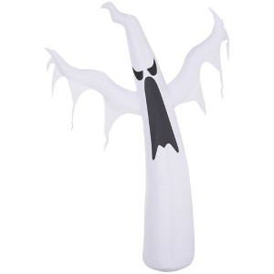 HOMCOM 6ft Tall Halloween Inflatable White Ghost Light Up Yard Decoration with LED Light and Fan - 1 of 4