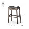 Maven Lane Adrien Backless Saddle Bar Stool with Faux Leather 31" - 2 of 4