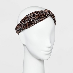 Leopard Print Fabric Headwrap - A New Day Brown