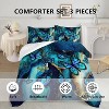 Boersma 3D Blue Butterflies Comforter Set Golden Full Comforter Set Set 1 Quilt and 2 Pillowcases All Season - 3 of 4