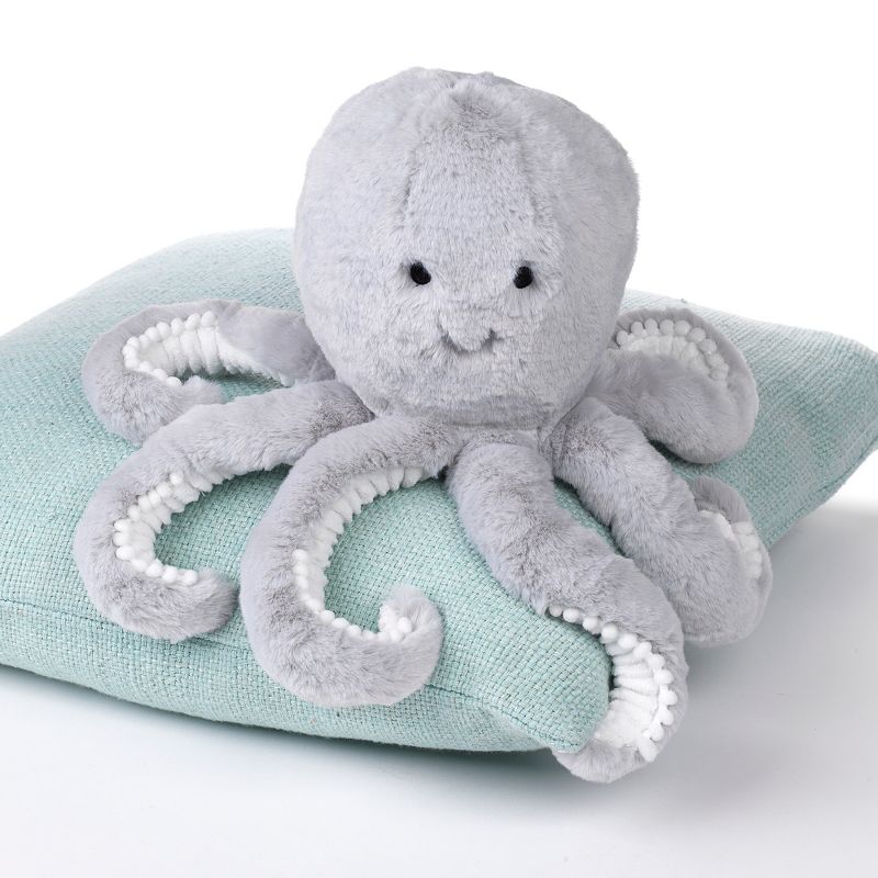 Lambs & Ivy Ocean Blue Plush Gray Octopus Stuffed Animal Toy - Inky, 4 of 6