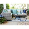 Leisure Made Forsyth 5pc Wicker Sectional in Spa Blue Fabric - 4 of 4