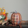 Northlight Autumn "Bless the Harvest and Give Thanks" Pumpkin Decoration - 10" - Orange - 2 of 4