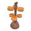Halloween Pumpkin Snack Bowl Stand, Wooden Cupcake Stand Halloween Candy Bowl, Collapsible Party Trays, Pumpkin Snack Holder Party Favor Supplies, 6 - 2 of 4