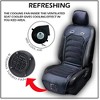 Zone Tech Cooling Car Seat Cushion Black 12V Automotive Massager Car Seat Cooler Pad Air Conditioned Seat Cover. Perfect for summer Road Trips - 3 of 4