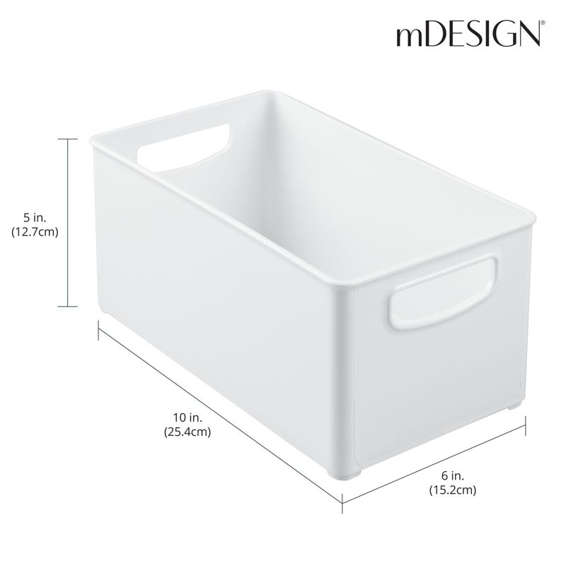 mDesign Plastic Home Office Supply Organizer with Handles - 4 Pack, 4 of 10