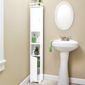 The Lakeside Collection Slim Bathroom Storage Cabinet - Space Saving Organizer - 1 of 4