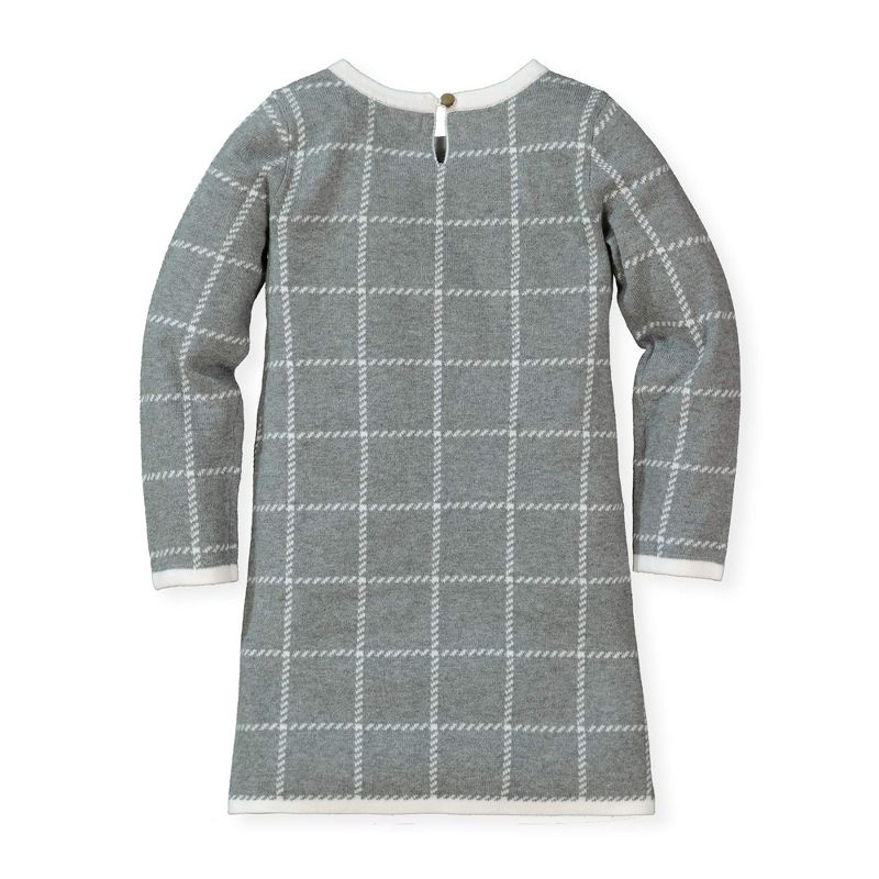Hope & Henry Girls' Organic Cotton Bow Detail Sweater Dress, Kids, 4 of 5