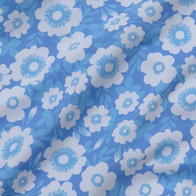 Lands' End Kids Chlorine Resistant Reversible One Piece Swimsuit - Small - Blue Poppy Floral — фото 3