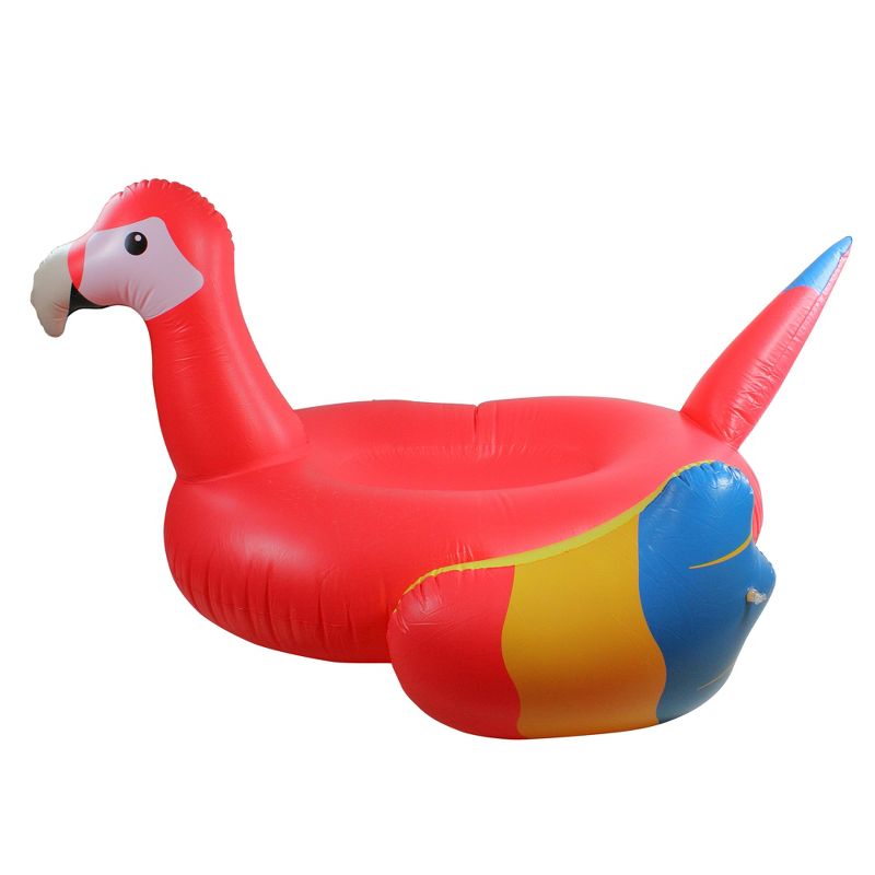 Swimline 93" Scarlet Macaw Parrot Novelty Inflatable Swimming Pool Floating Raft - Yellow/Red, 2 of 6