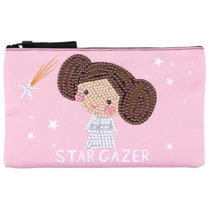 DIAMOND DOTZ Diamond Painting 7" Zipper Pouch Activity Kit, Star Wars Princess Leia - 1 of 4